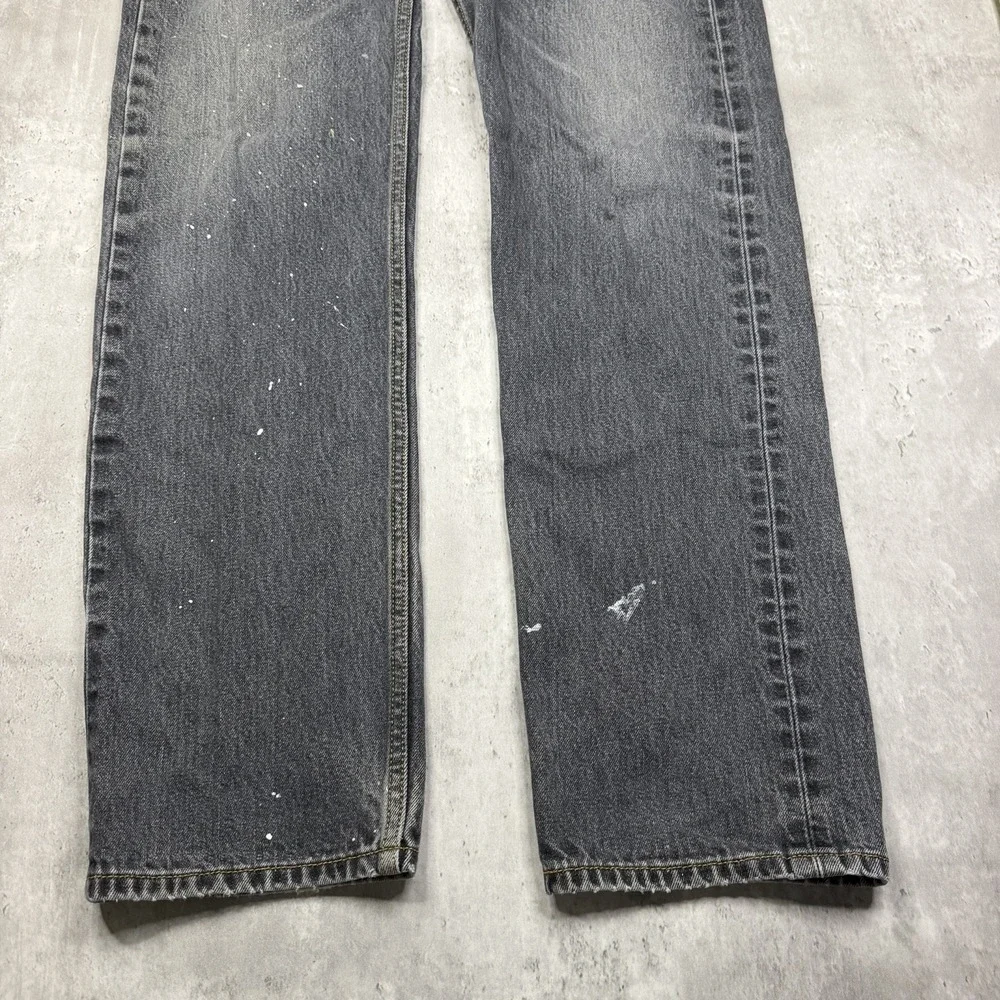 Levi's 501 Original Fit Jeans Mens Fits 34x34 Black Straight Button Fly Y2K